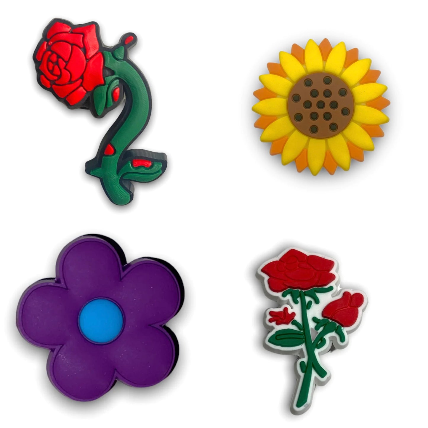 Flower Rose Sunflower Rubber Charm