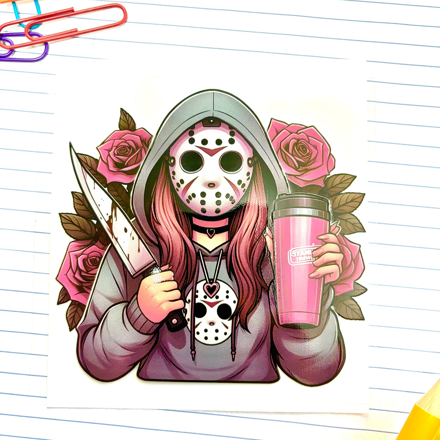 415-B Mama Black Micheal Halloween Decal