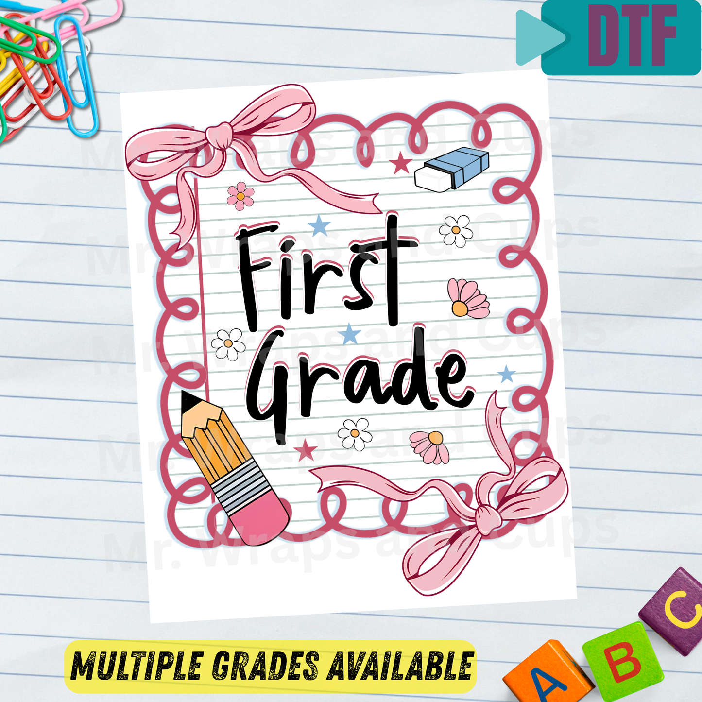 P 075 DTF B2S Pink School Paper