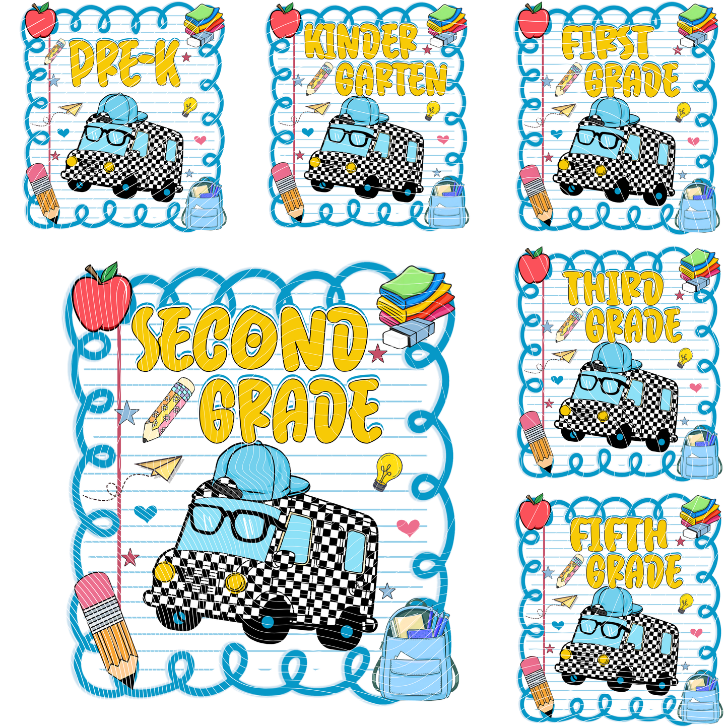 P 078 DTF B2S Blue School Paper