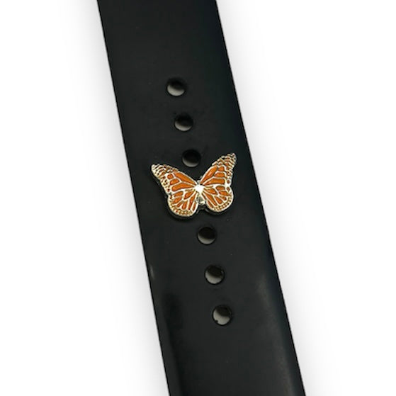 Orange Butterfly Watch Charm 44