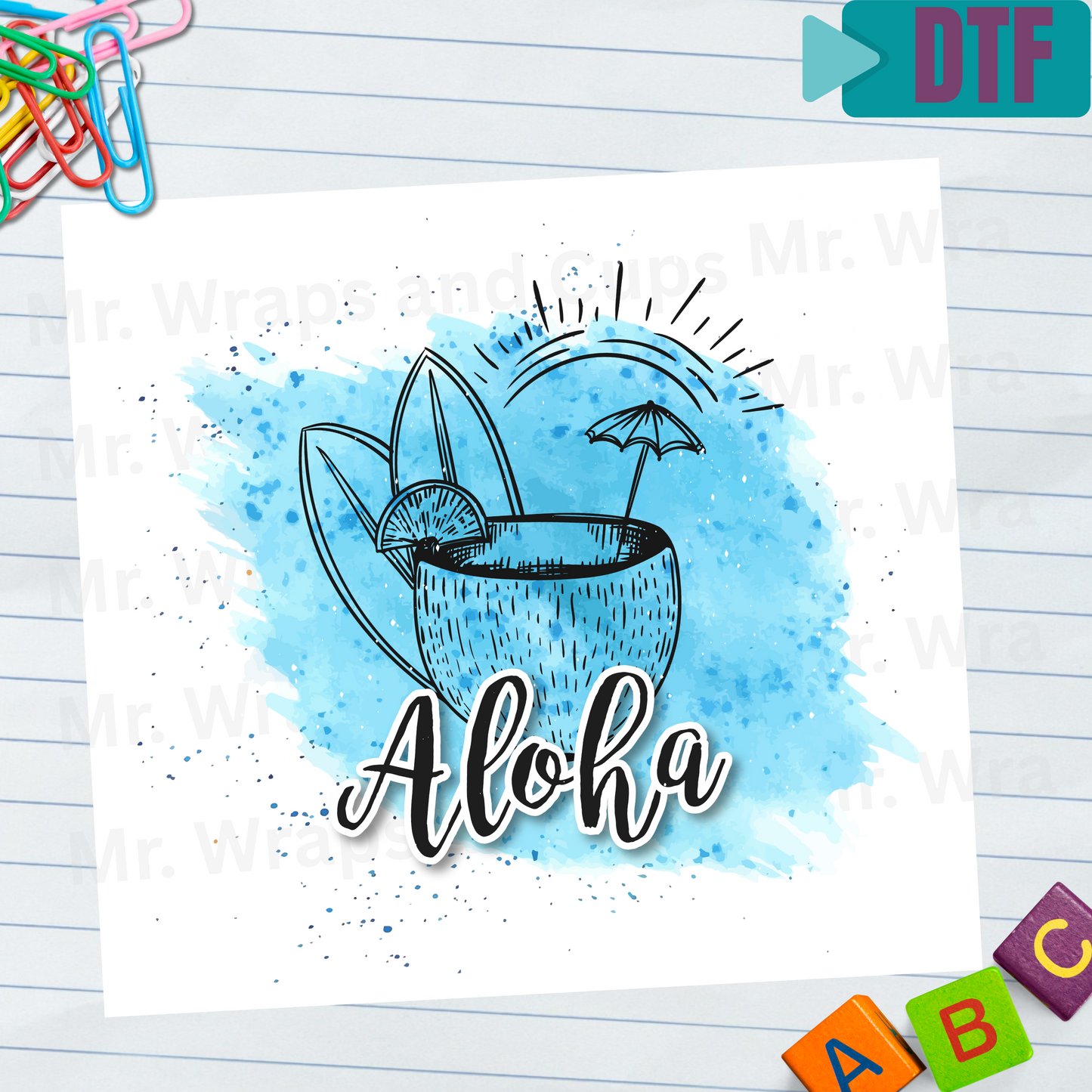 P 039 DTF Blue Aloha