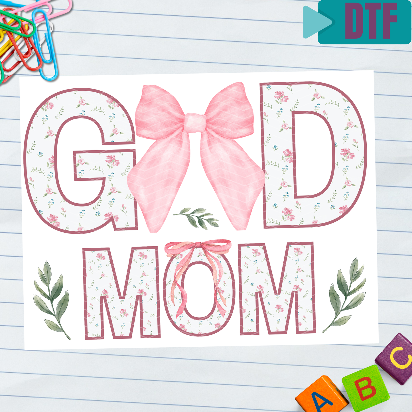 P- 007 DTF God Mom Pink Coquet