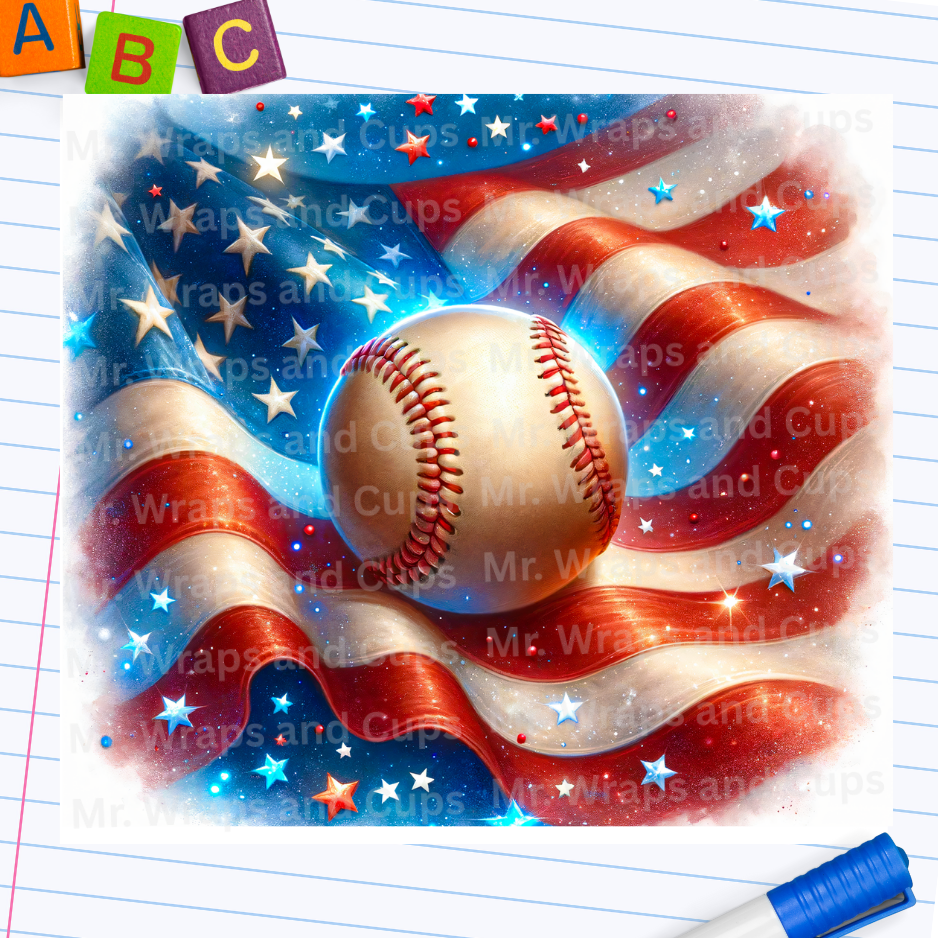 P 040 American Baseball 20oz Wrap