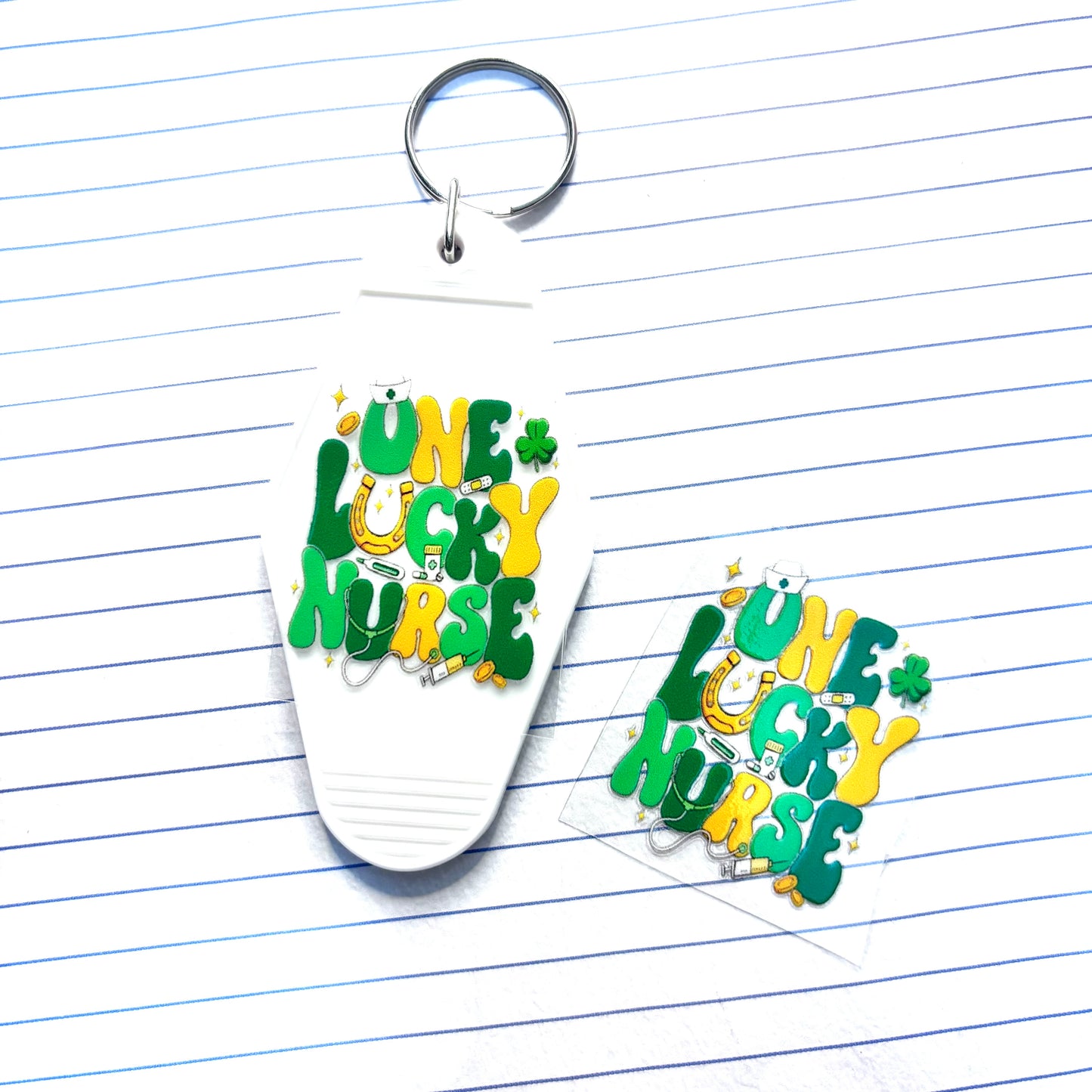 033 One Lucky Nurse Motel Keychain Decal