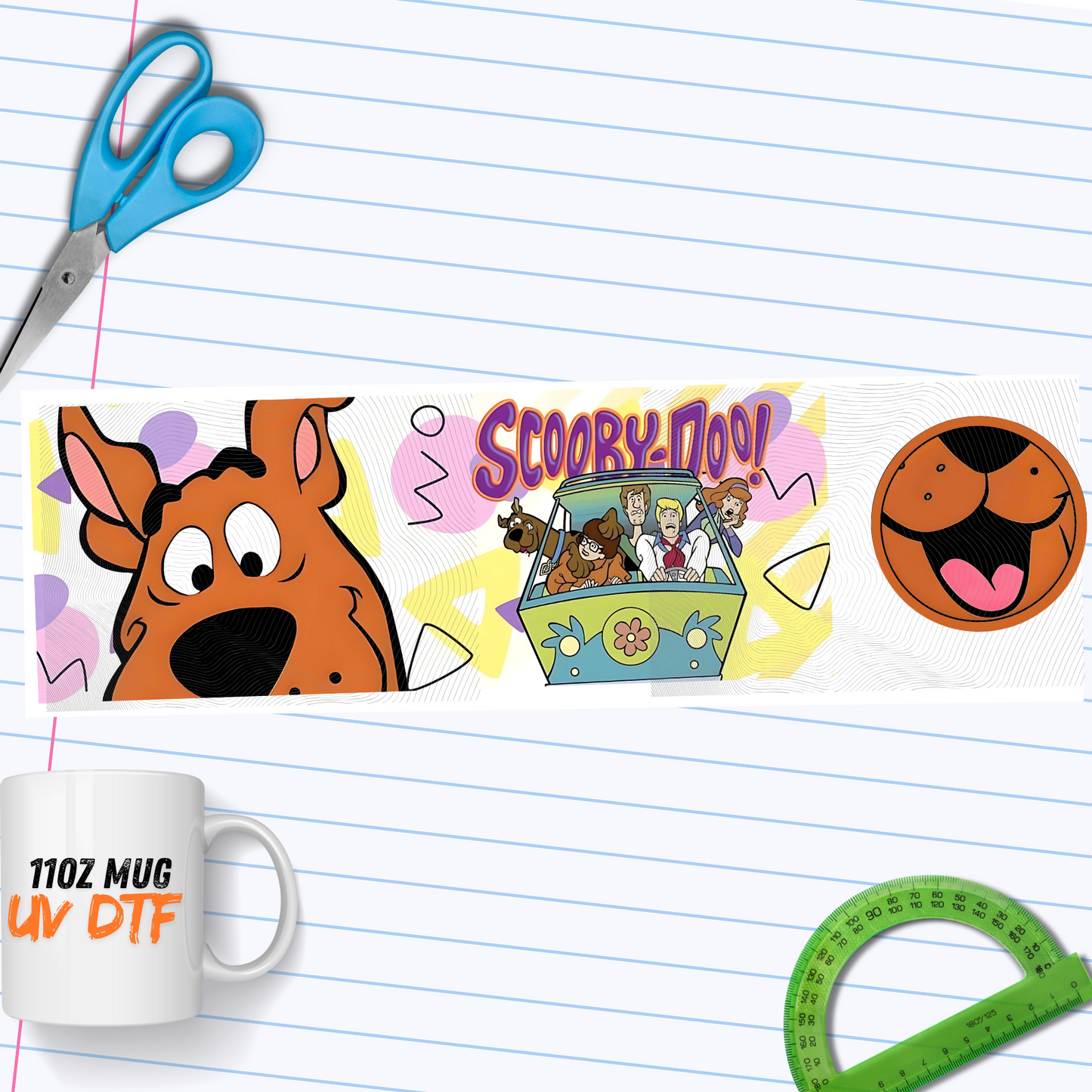 003 Mug Scooby UV DTF Wrap