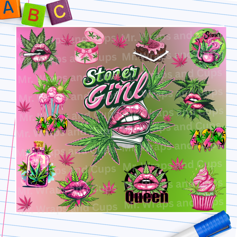024 Stoner Girl Full 20oz Wrap