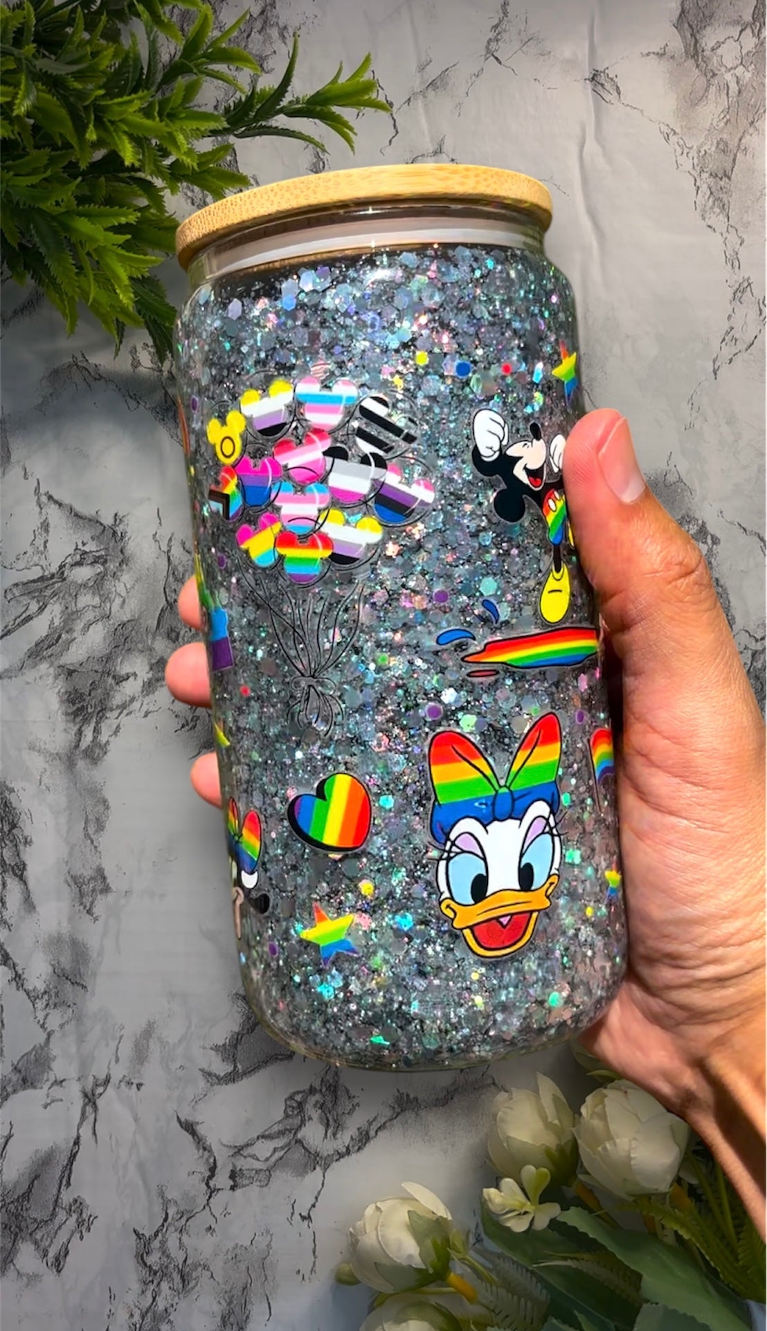 Pride Mouse Snow Globe Cup (RTS)