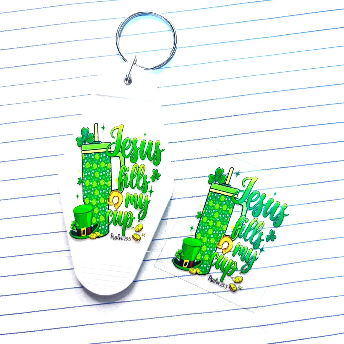 040 Jesus Fills My Cup Motel Keychain Decal