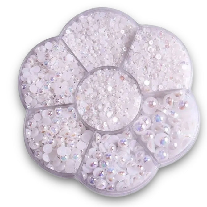 Crystal Half Pearl Set