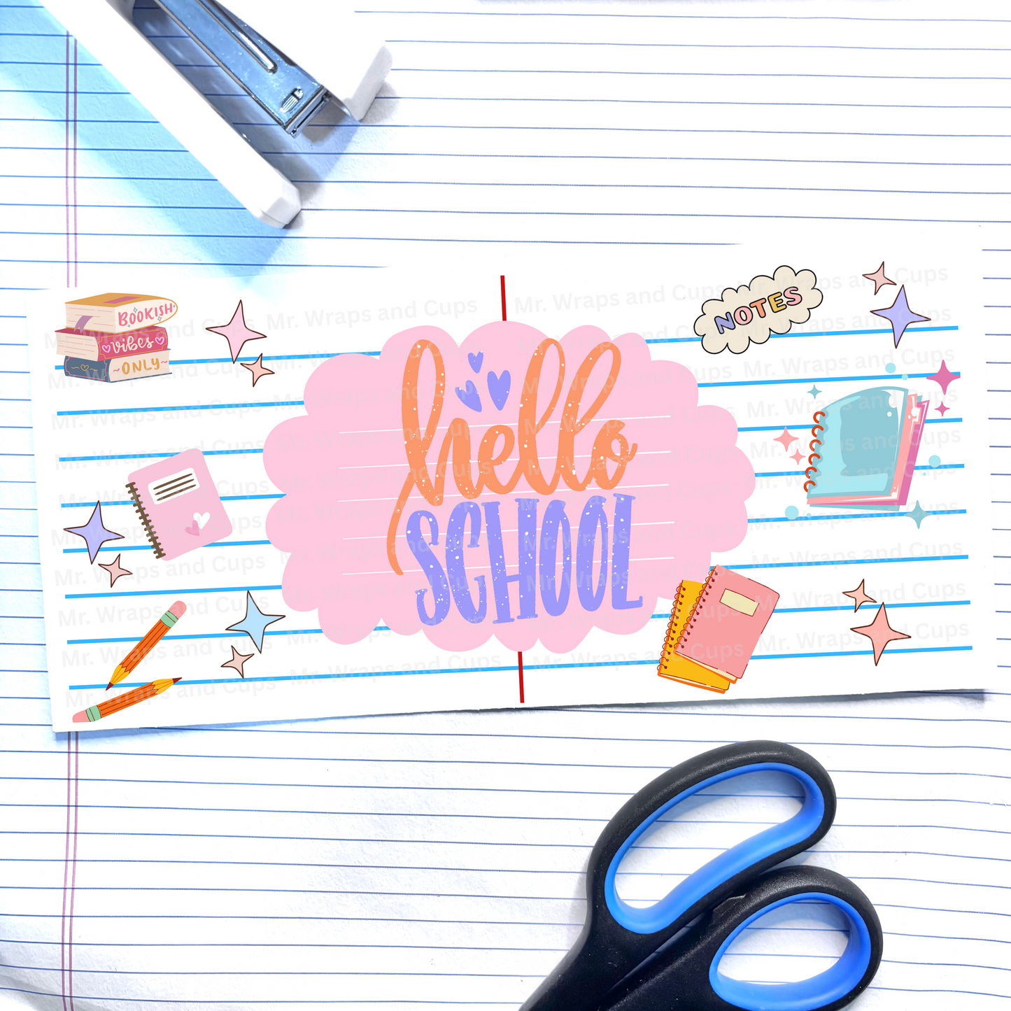 P 616 Hello School Book Page 16oz Wrap (Exclusive)