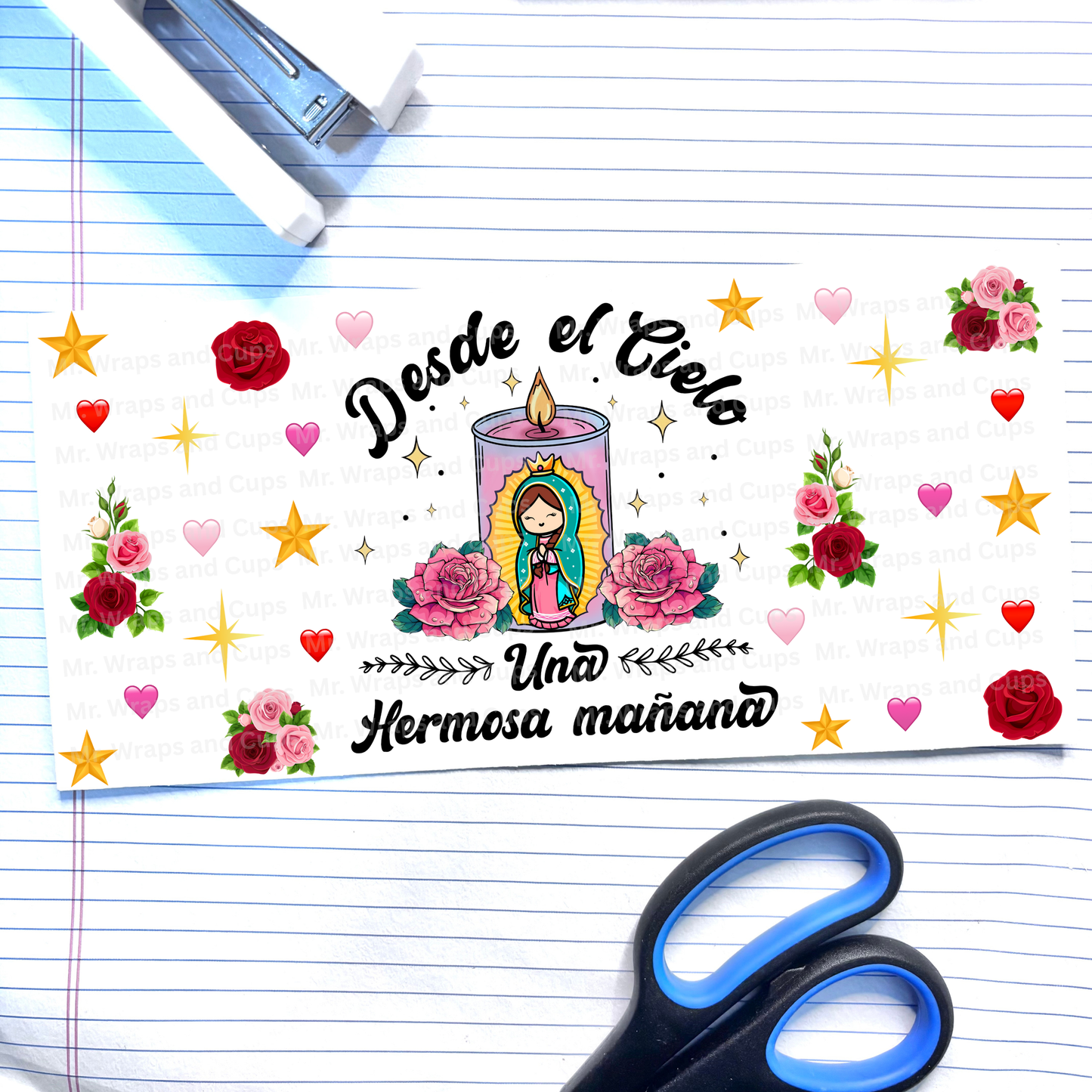 665 Desde el Cielo Virgin Mary Candle 16oz Wrap (EXCLUSIVE)