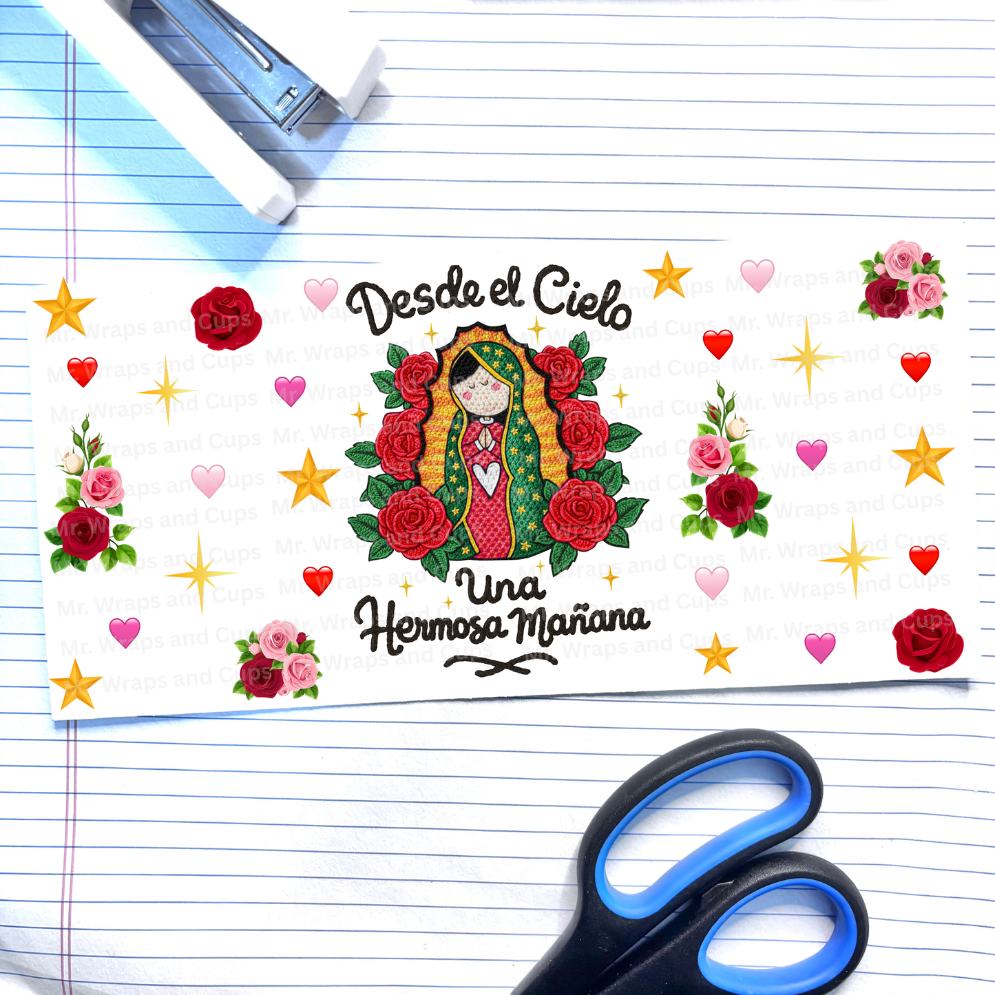 667 Desde el Cielo Virgin Mary Embroidery 16oz Wrap (EXCLUSIVE)