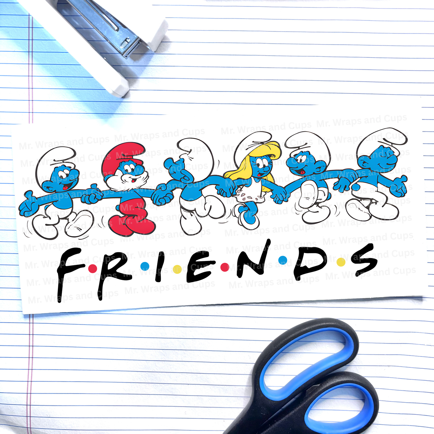 P-671 Smurfs Friends 16oz Wrap
