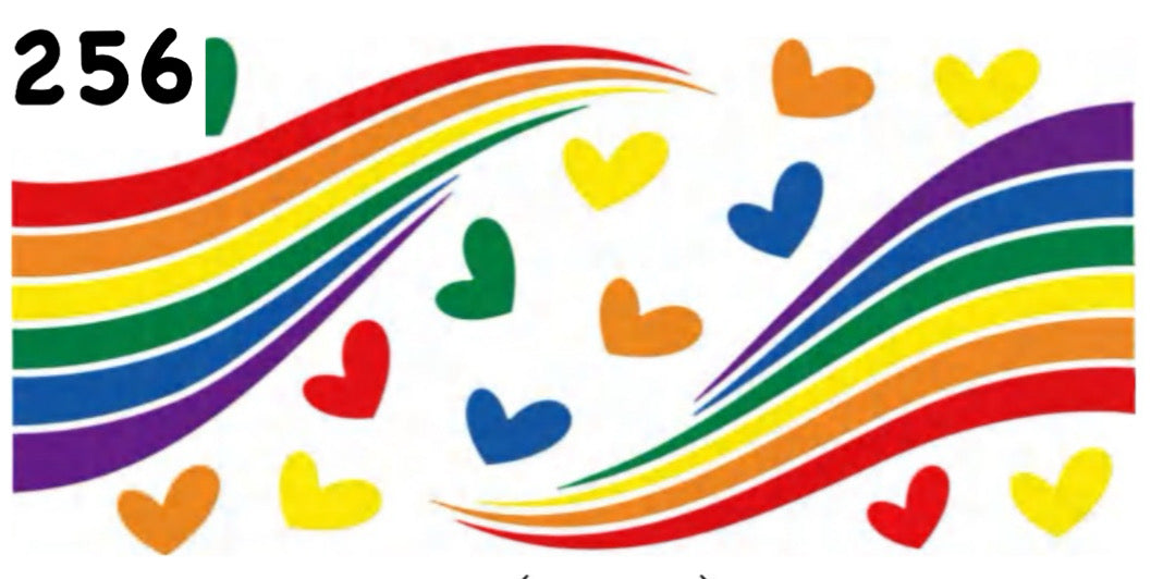 256 Pride Rainbow UV DTF Wrap