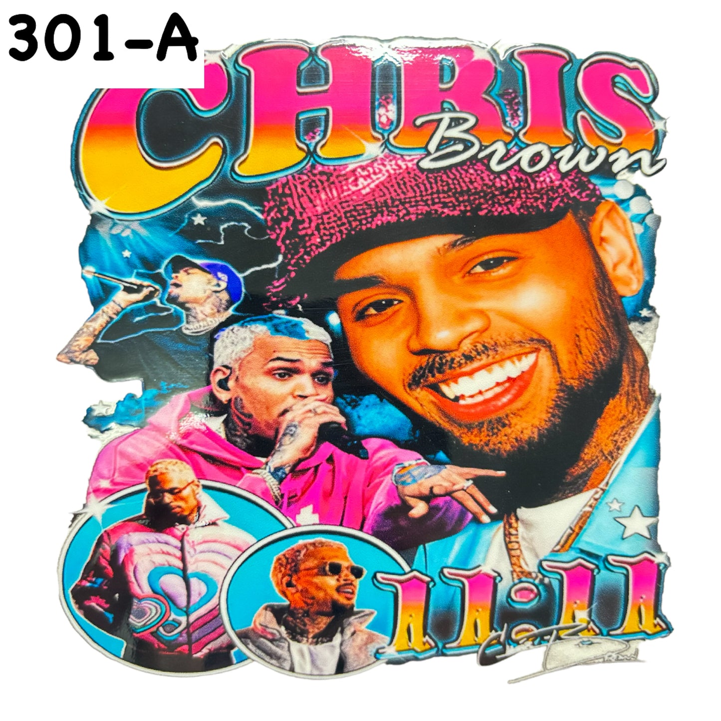 301-A Chris Brown UV DTF Decal
