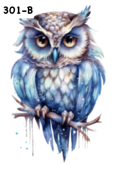 301-B Owl UV DTF Decal