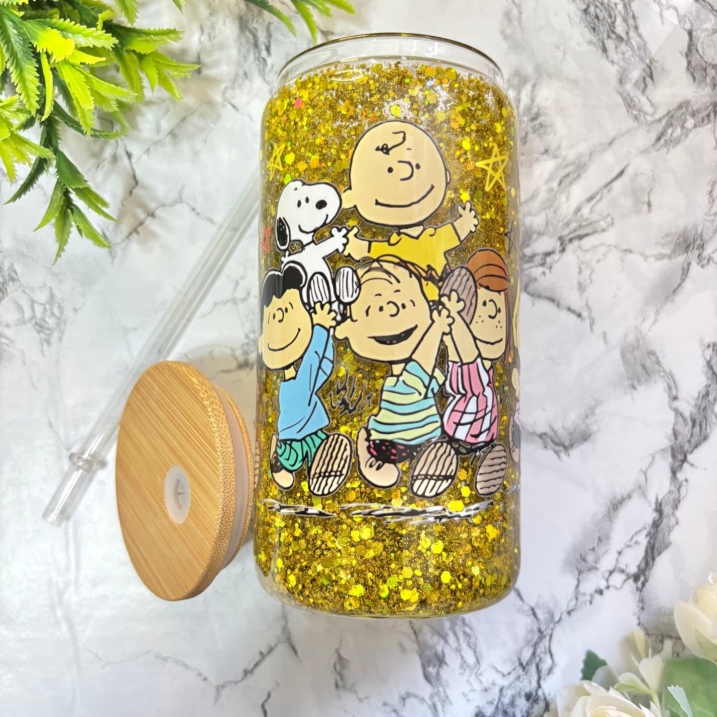 Peanuts Snoopy Snowglobe Cup (RTS)