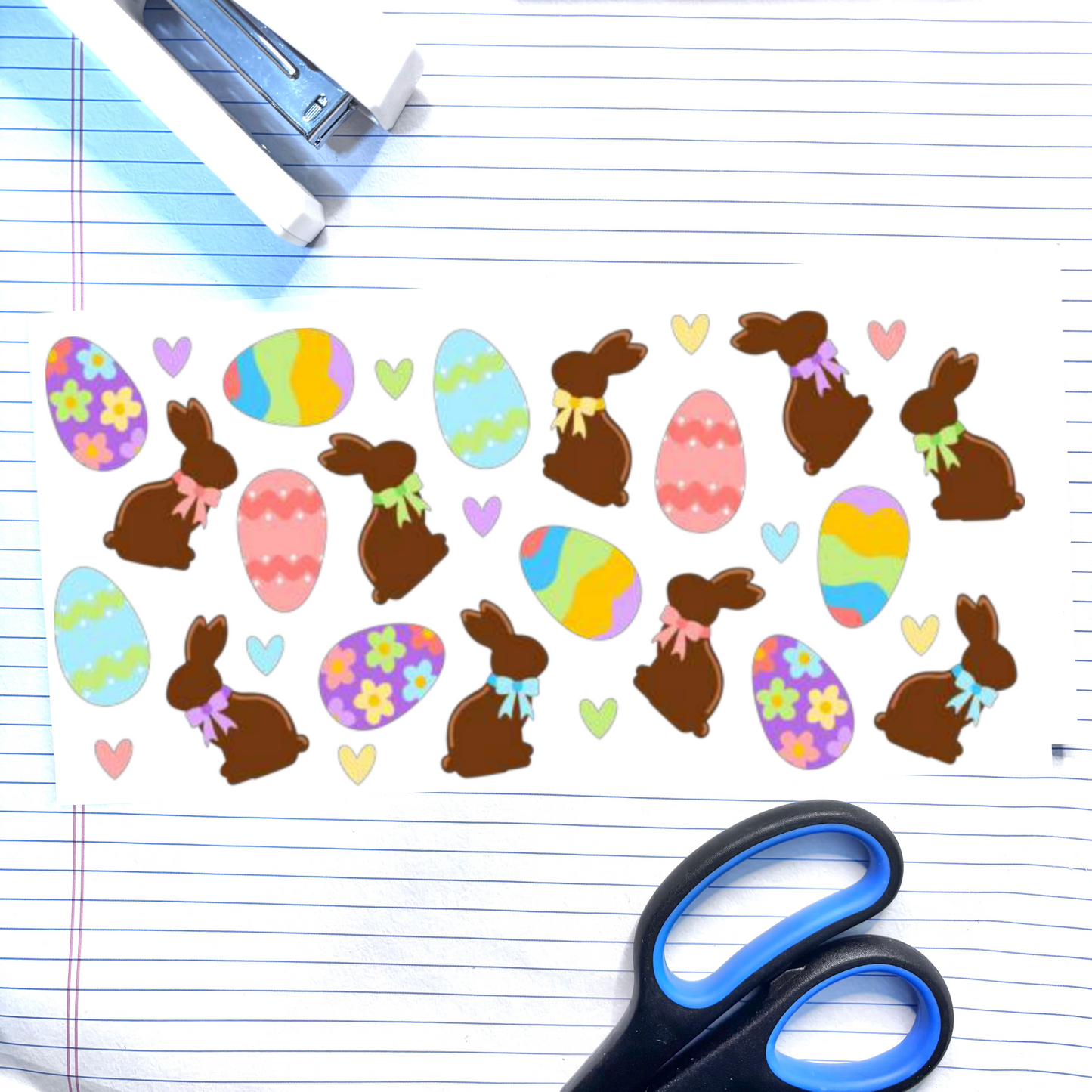 514 Easter Bunnies & Eggs 16oz Wrap