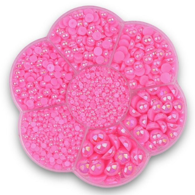 Hot Pink Half Pearl Set