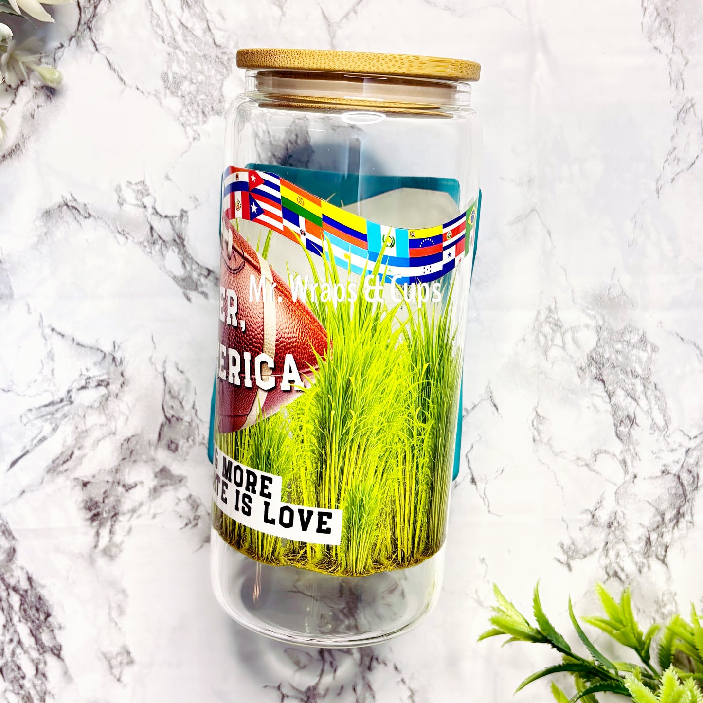 RTS-Together, We Are America 20oz Glass Tumbler