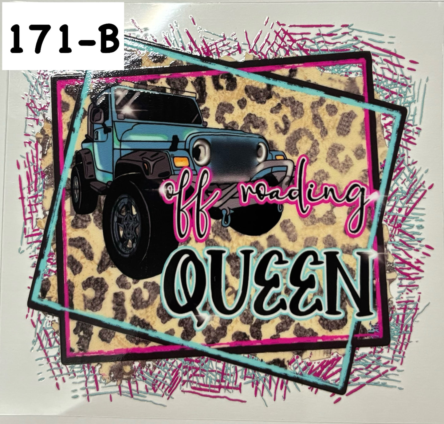 171-B Off Rosding Queen Jeep Decal