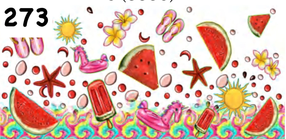 273 Summer Watermelon UV DTF Wrap