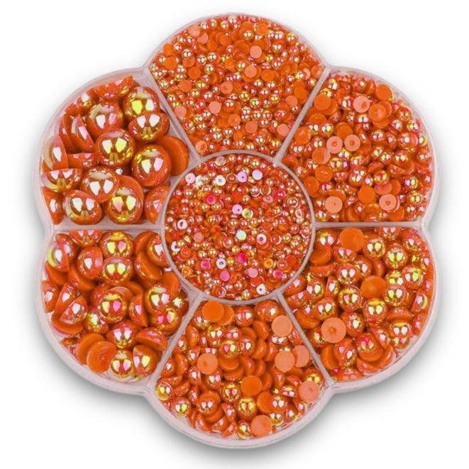 Dark Orange Half Pearl Set