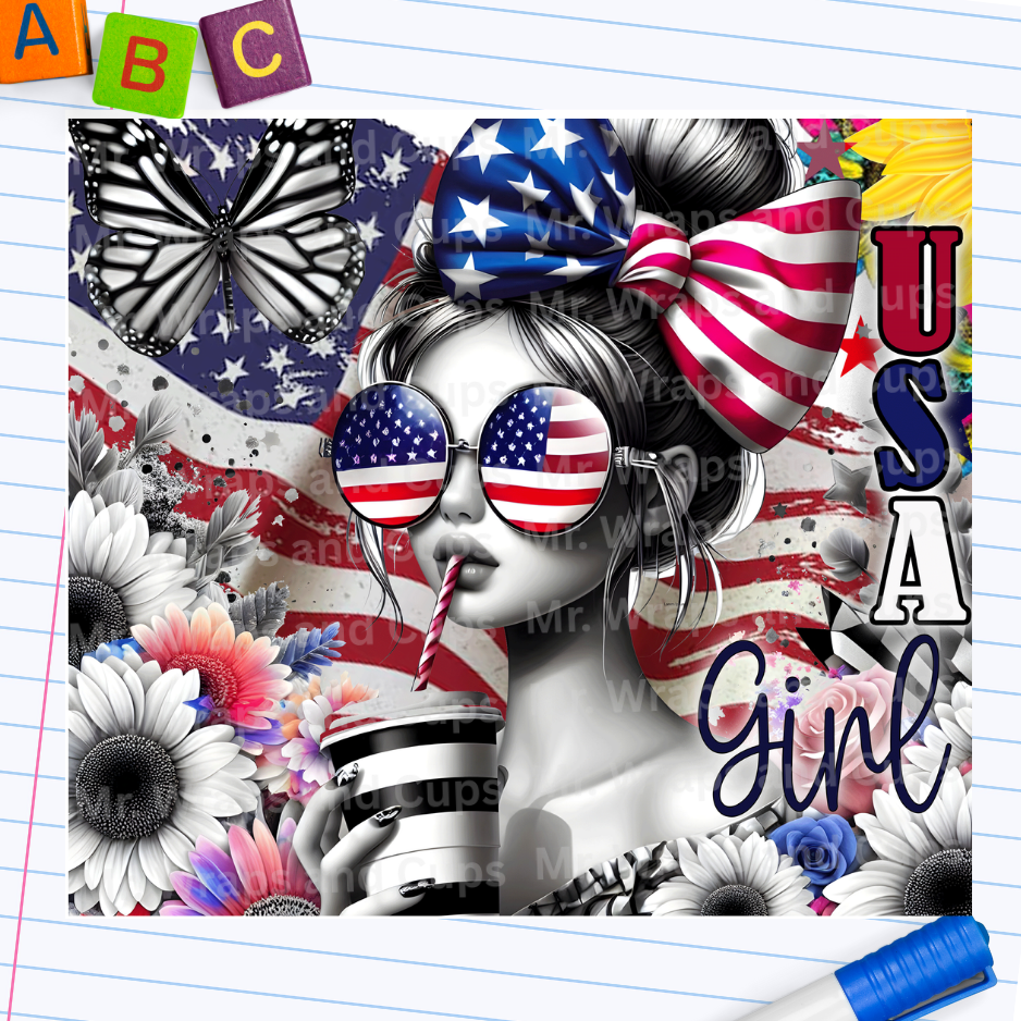 P 032 USA Girl 20oz Wrap