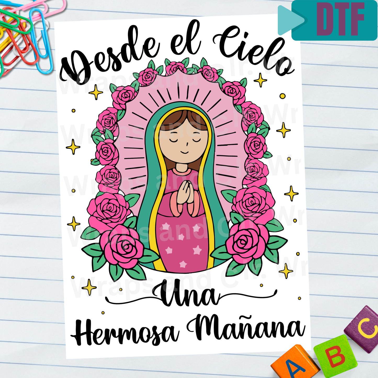 0100 DTF Desde El Cielo Virgin Mary