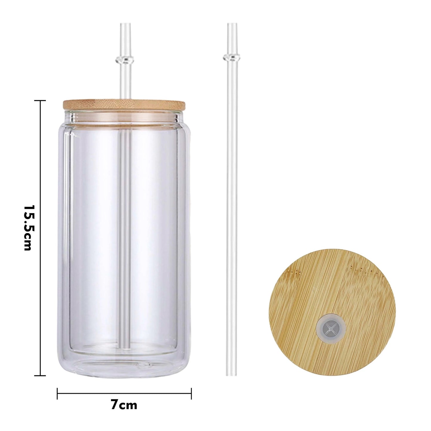 12oz Snowglobe Glass Cup