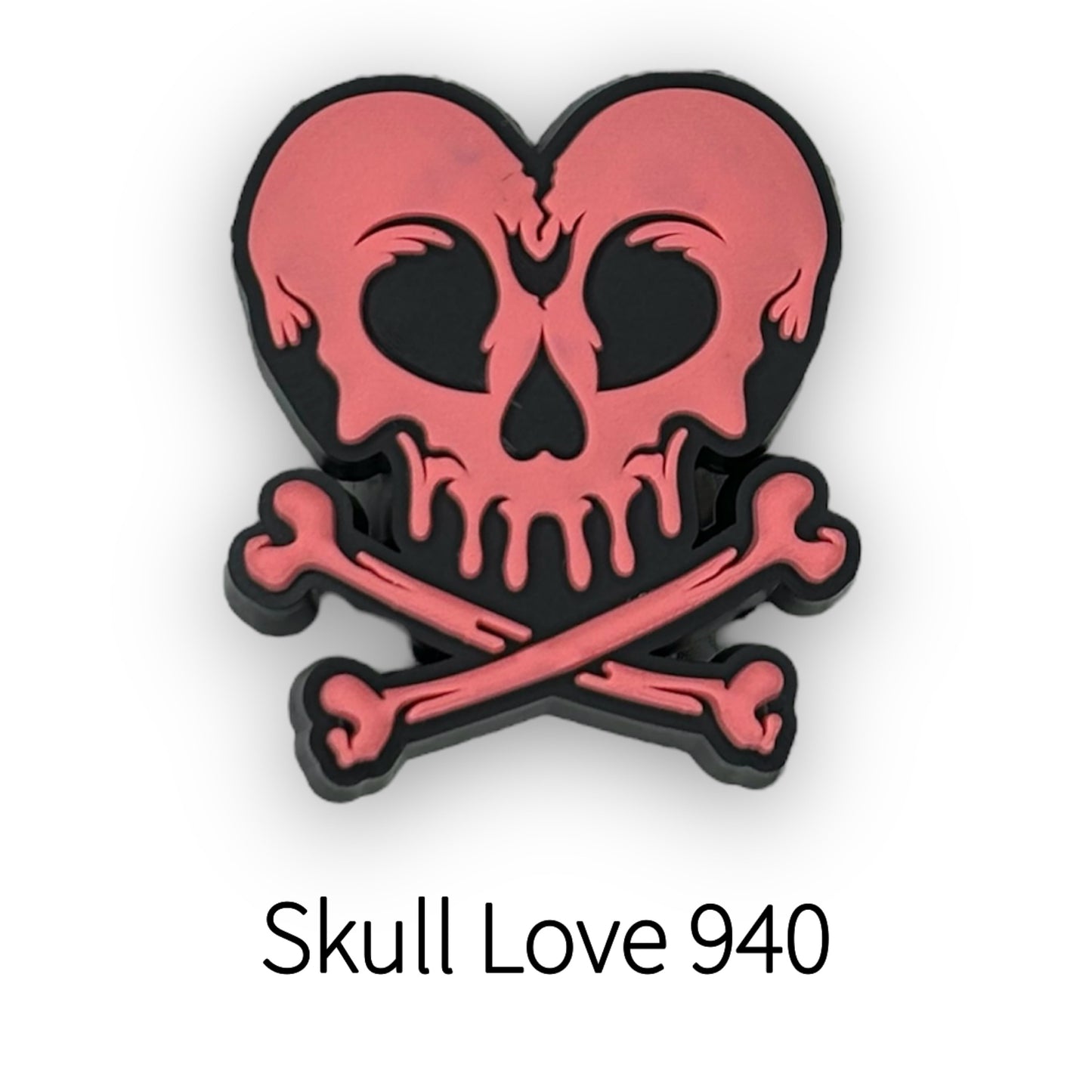 Skull Love Valentines Croc Charms