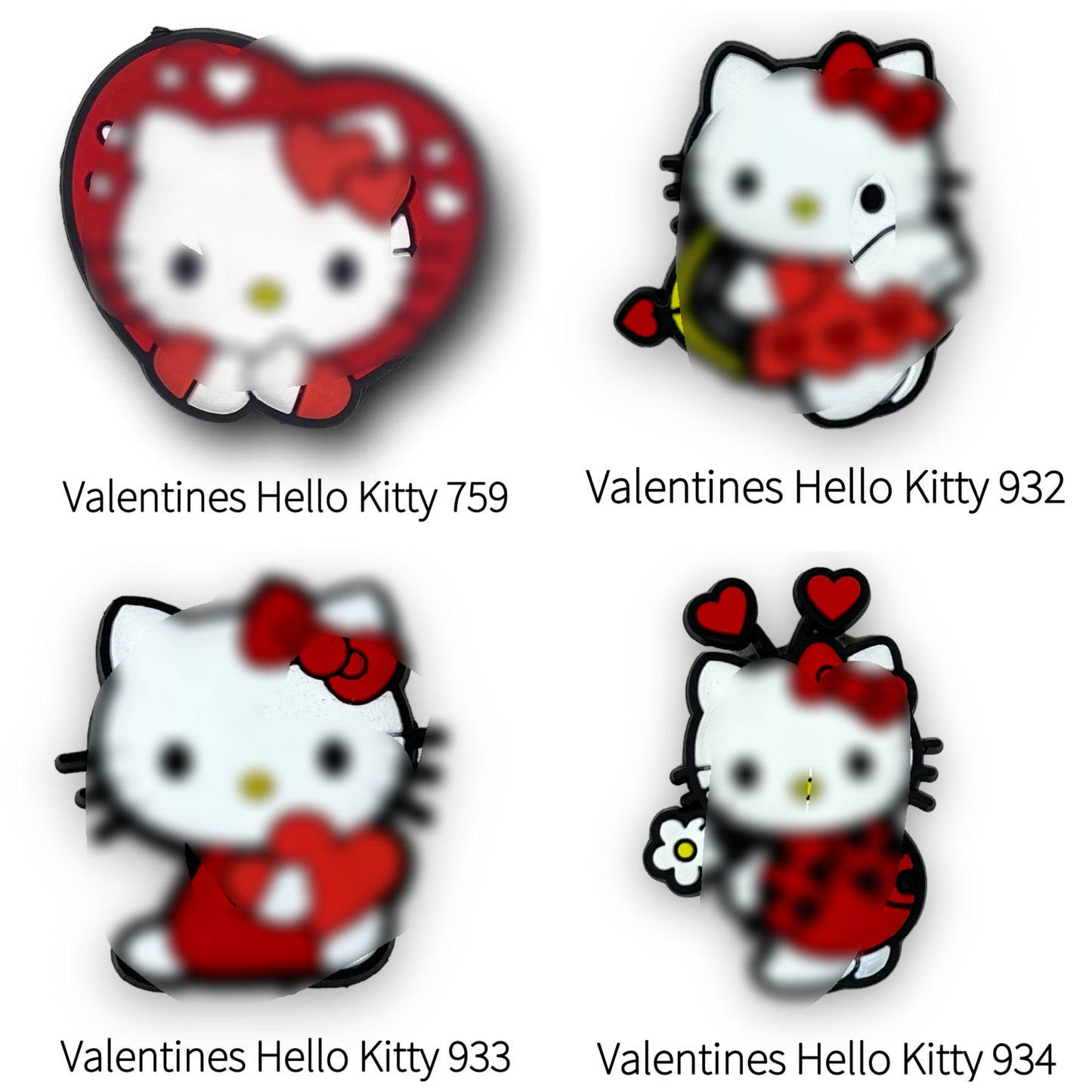 Kitty Valentines Croc Charms