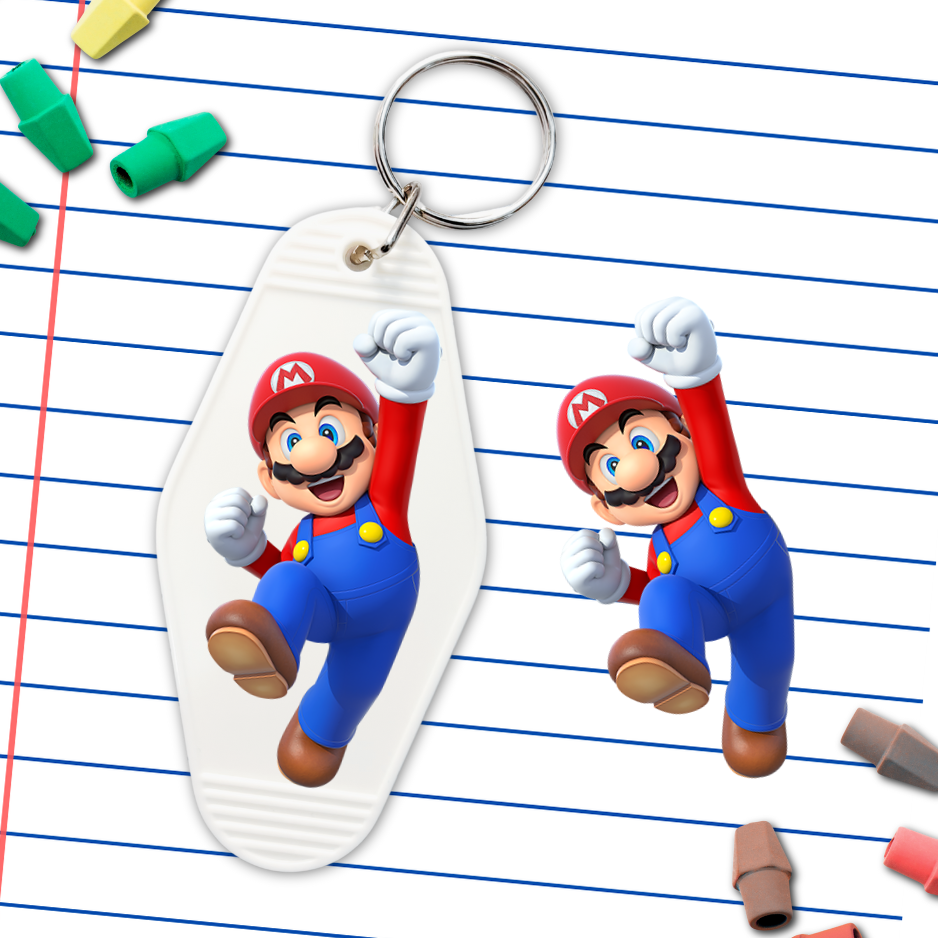 001 Mario Motel Keychain Decal