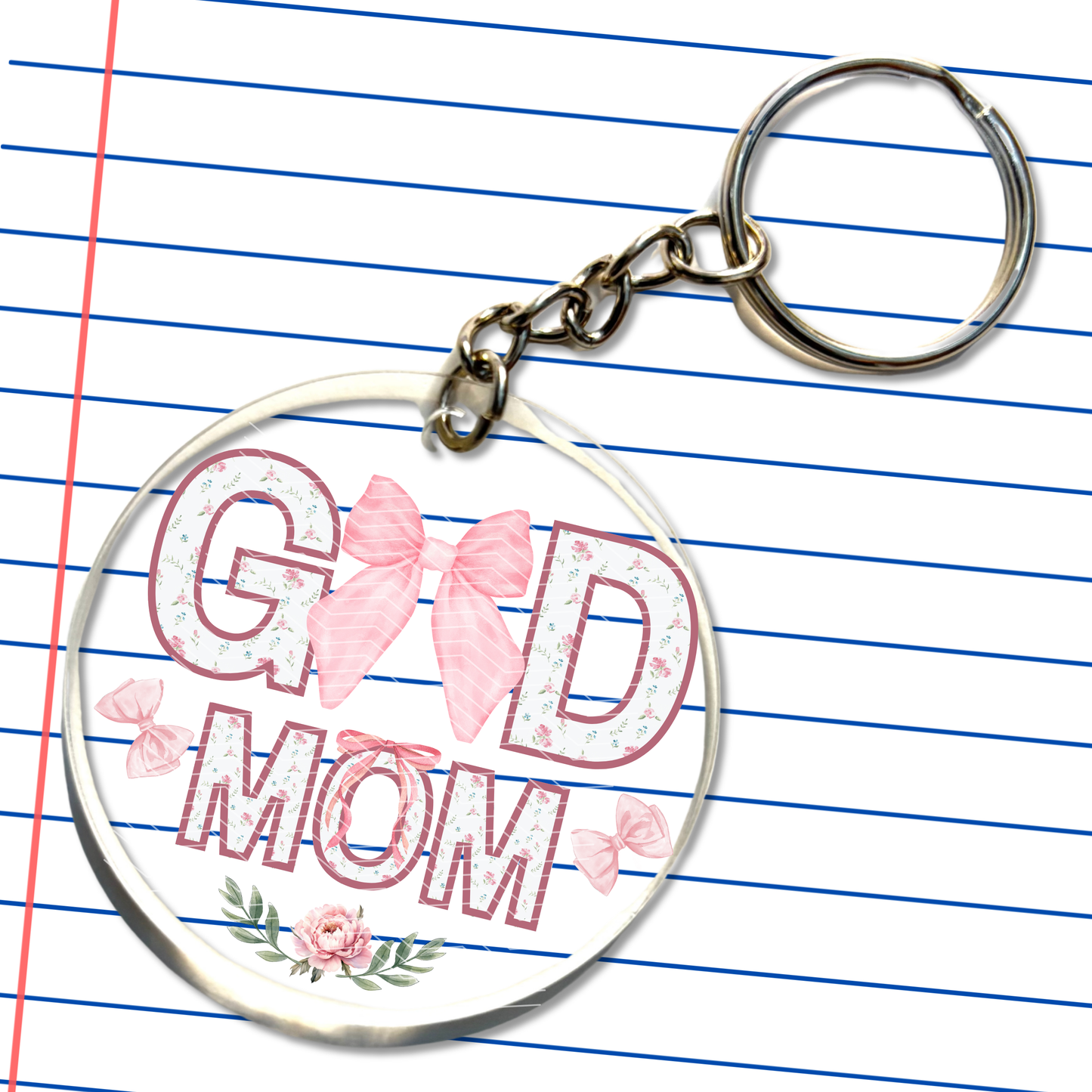 P-013 God Mom Pink Coquet 2inch Decal