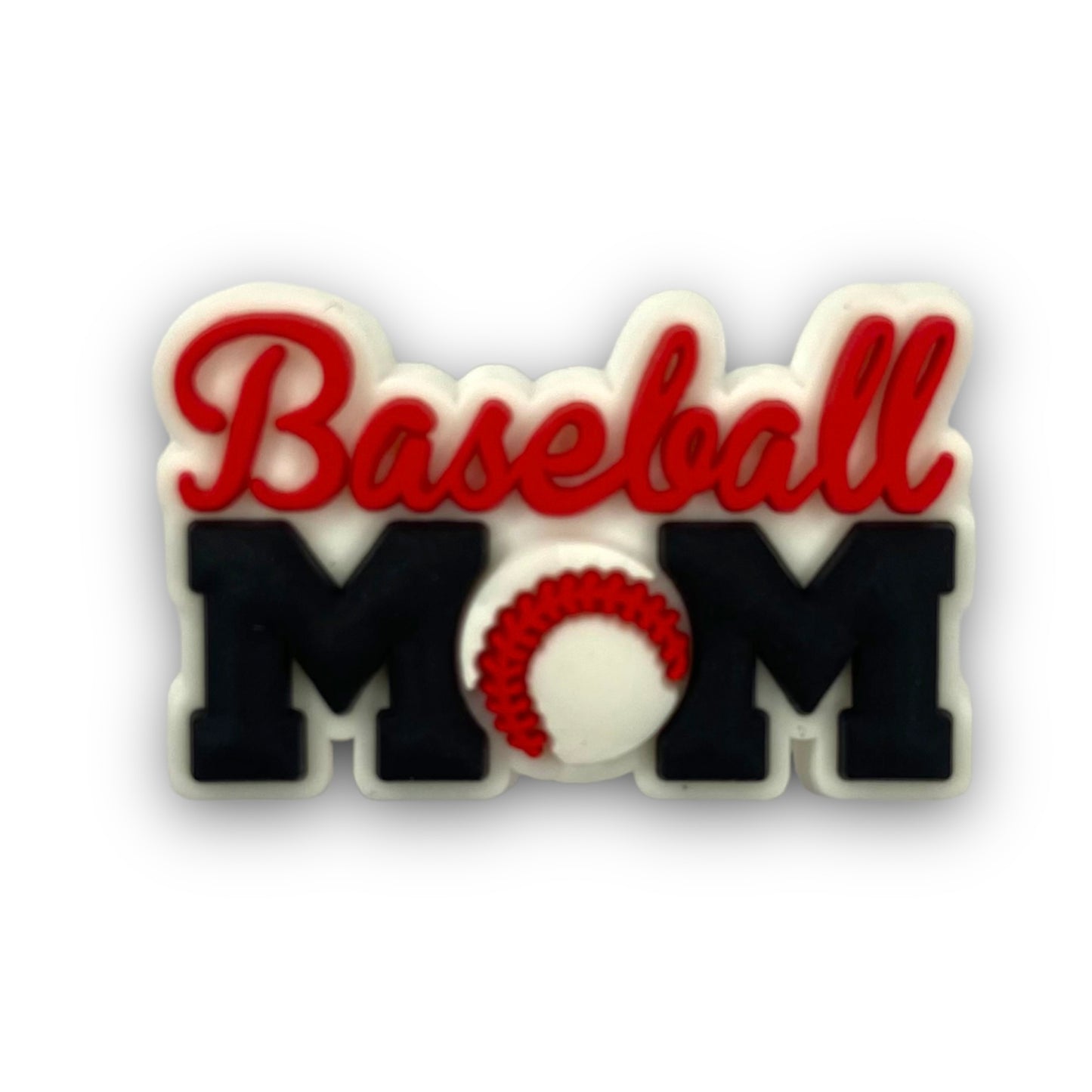 831 Baseball Mom Silicone Charm