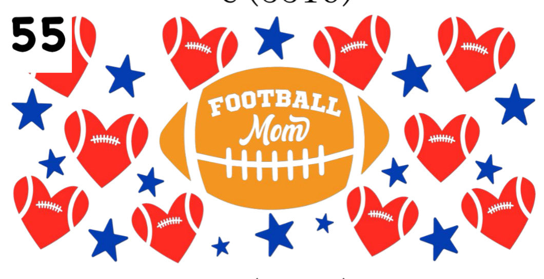 055 Football Mom 16oz Wrap