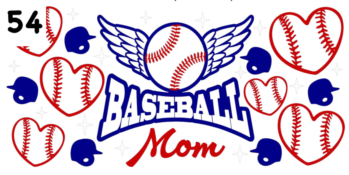 054 Baseball Mom 16oz Wrap