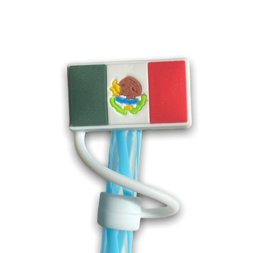 Straw Lid Mexico Flag 84