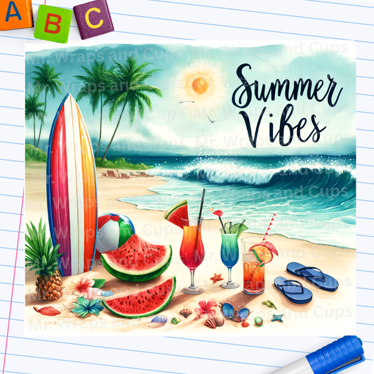 P 047 Summer Vibes 20oz Sublimation Wrap