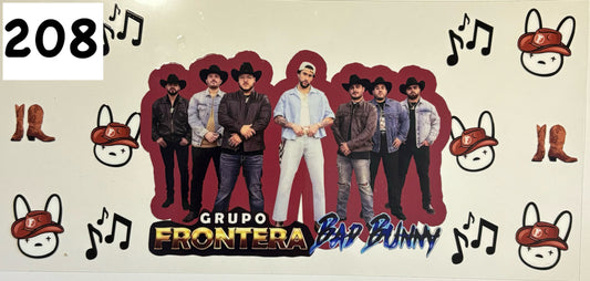 208 Frontera & Bad Bunny UV DTF Wrap