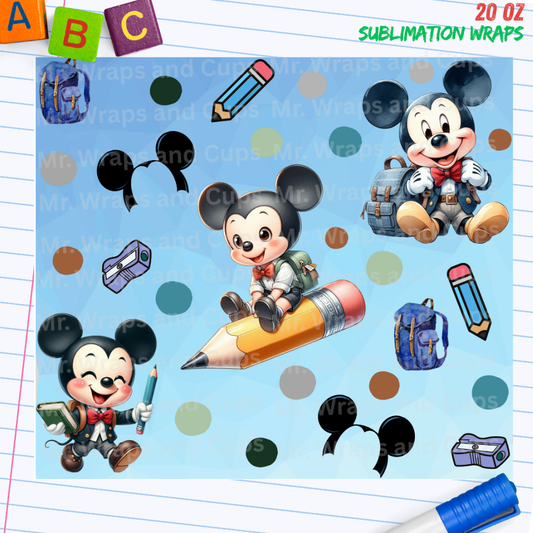 P 075 Boy Mouse 20oz Sublimation Wrap