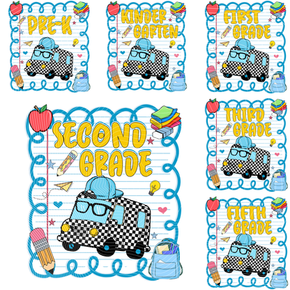 P 078 DTF B2S Blue School Paper