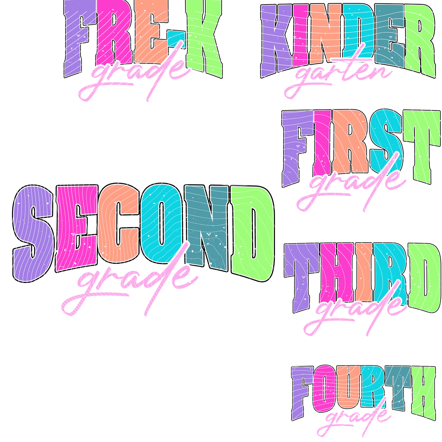 P 086 DTF B2S School Grade Words