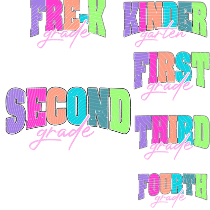 P 086 DTF B2S School Grade Words