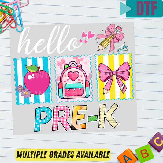 P 087 DTF B2S Hello School Grades