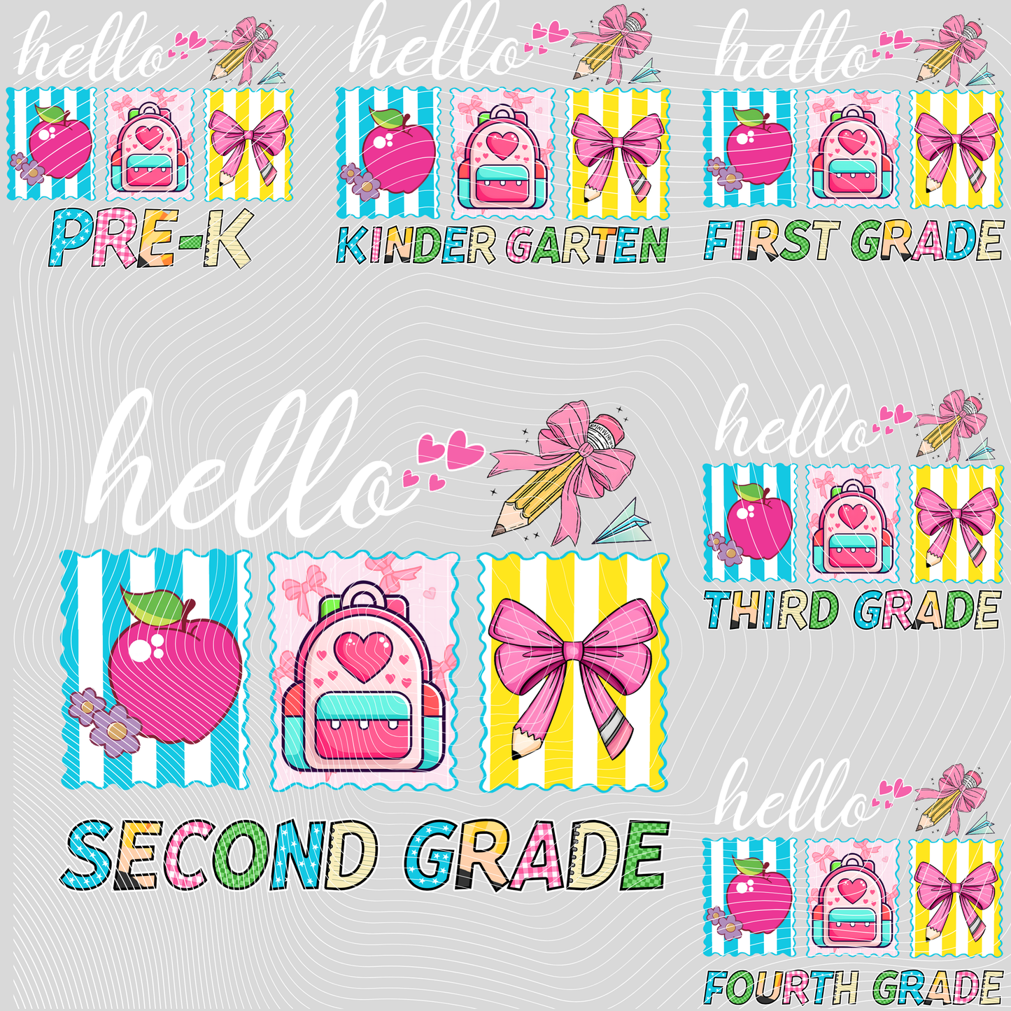 P 087 DTF B2S Hello School Grades