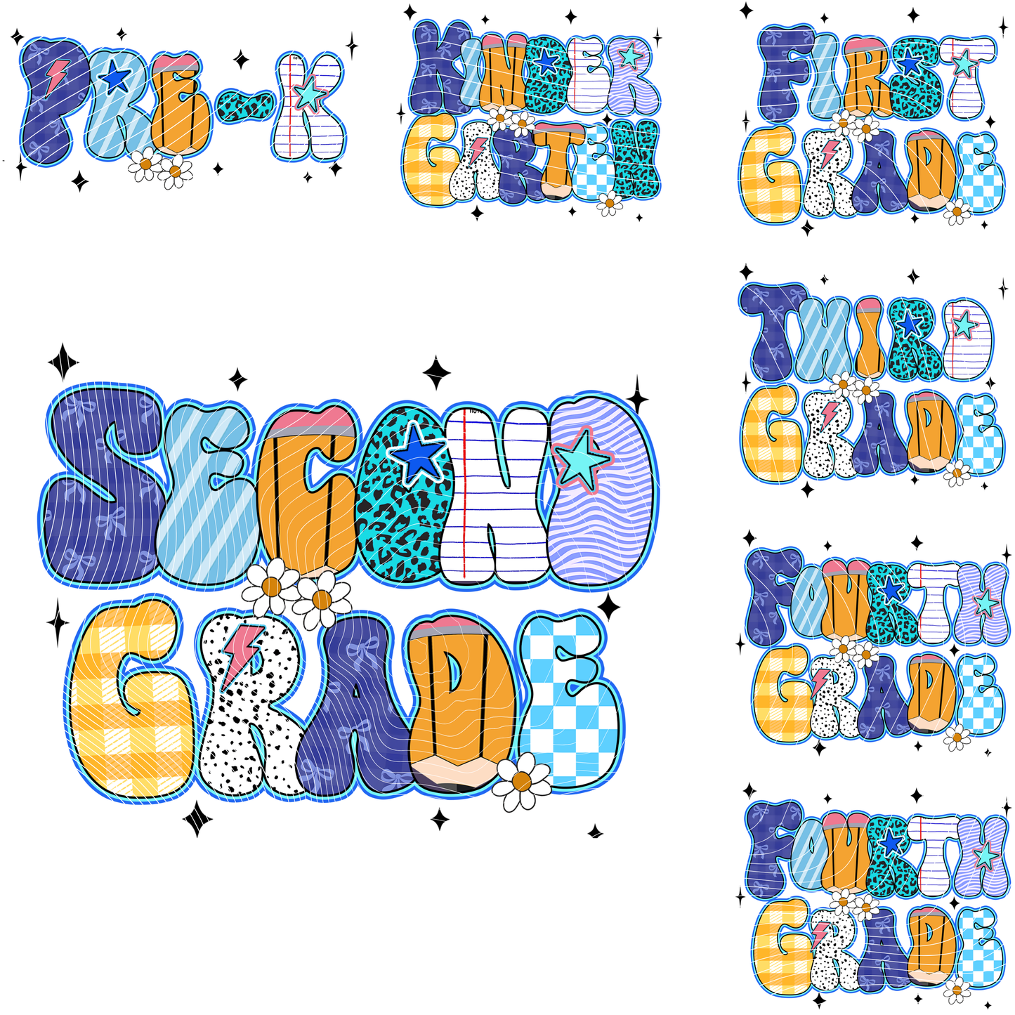 P 088 DTF B2S Blue School Grade
