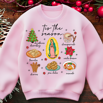 RTS- Tis The Season Virgen Mary Christmas Crewneck