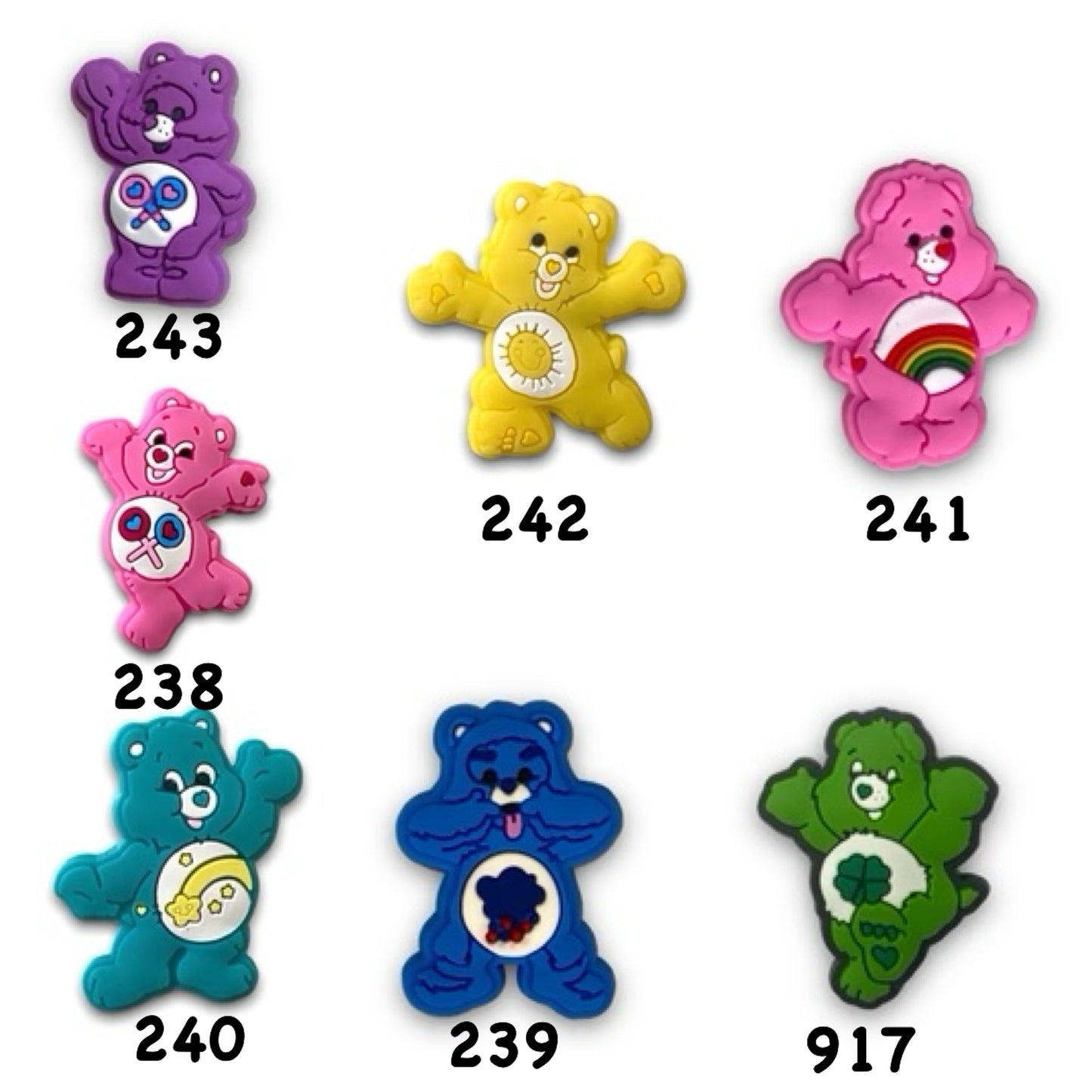 Rainbow Bears Silicone Charm